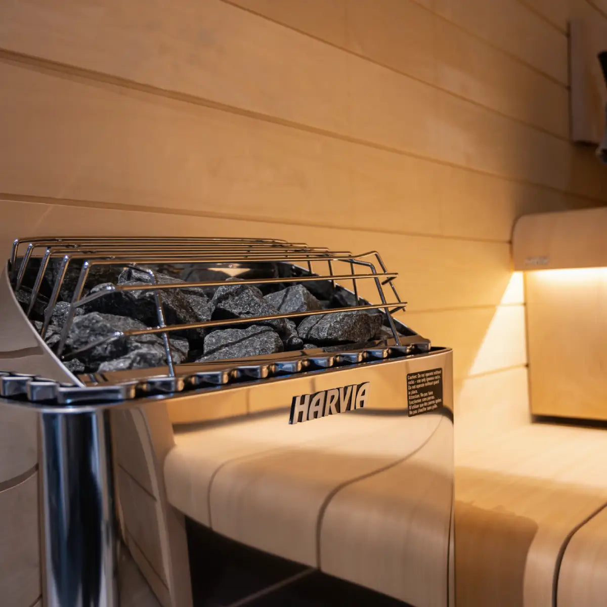 Harvia KIP80B Stainless Steel 8KW Sauna Heater with built-in control - Finnish Sauna Builders