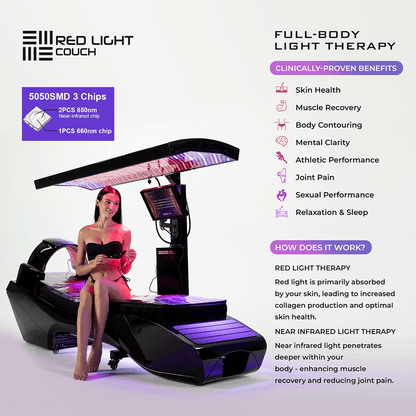 InfraCouch Full-Body 4-Wavelength Red Light Therapy Bed