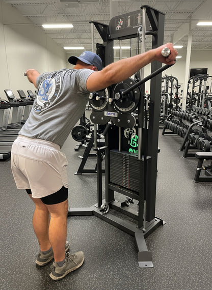 Selectorized Standing Multi-Flight Shoulder Raise w/ 250lb weight stack (New)