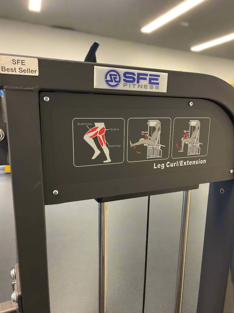 SFE Selectorized Seated Leg Extension & Leg Curl Machine w/ 250lb weight stack (New)