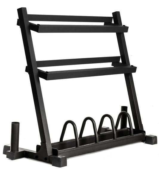 All-In-One Storage Solution, Dumbbells, Weight Plates and Barbells