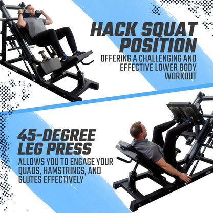SFE Plate Loaded 45° Leg Press & Hack Squat Machine (New)
