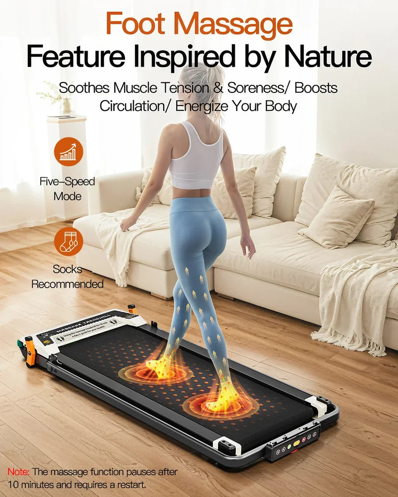 Akluer 520A-B 2-in-1 Foot Massage Under Desk Treadmill