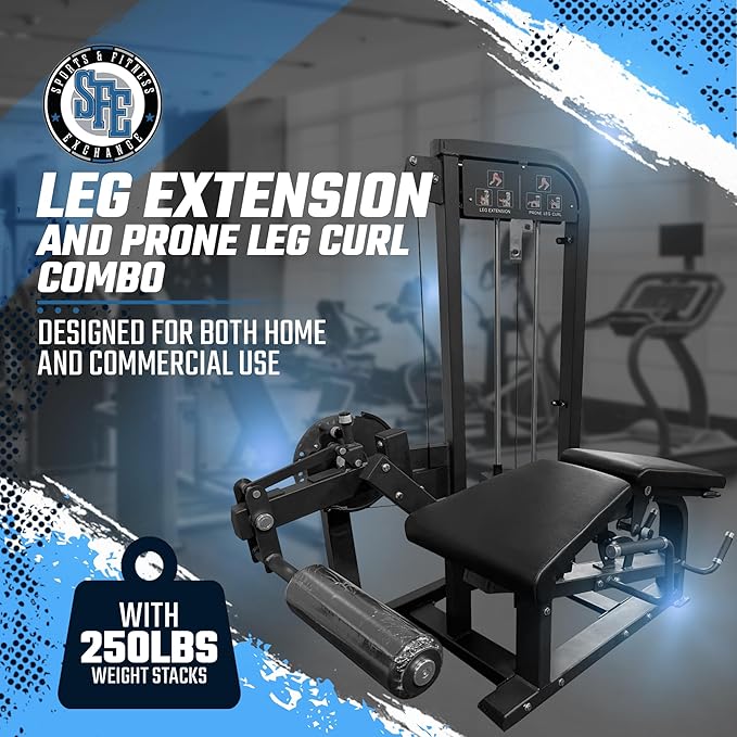 SFE Selectorized Leg Extension & Prone Leg Curl Combo w/250lb weight stack (New)
