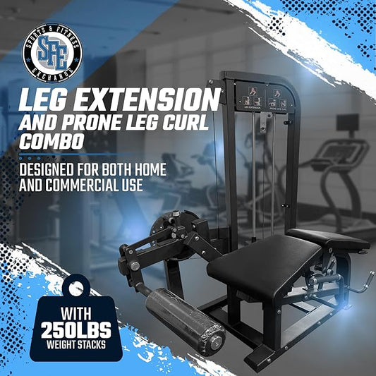 SFE Selectorized Leg Extension & Prone Leg Curl Combo w/250lb weight stack (New)