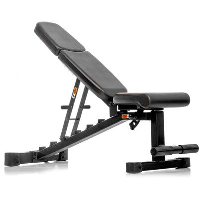 5-50 lb Hex Dumbbell Set with Rack and Weight Bench