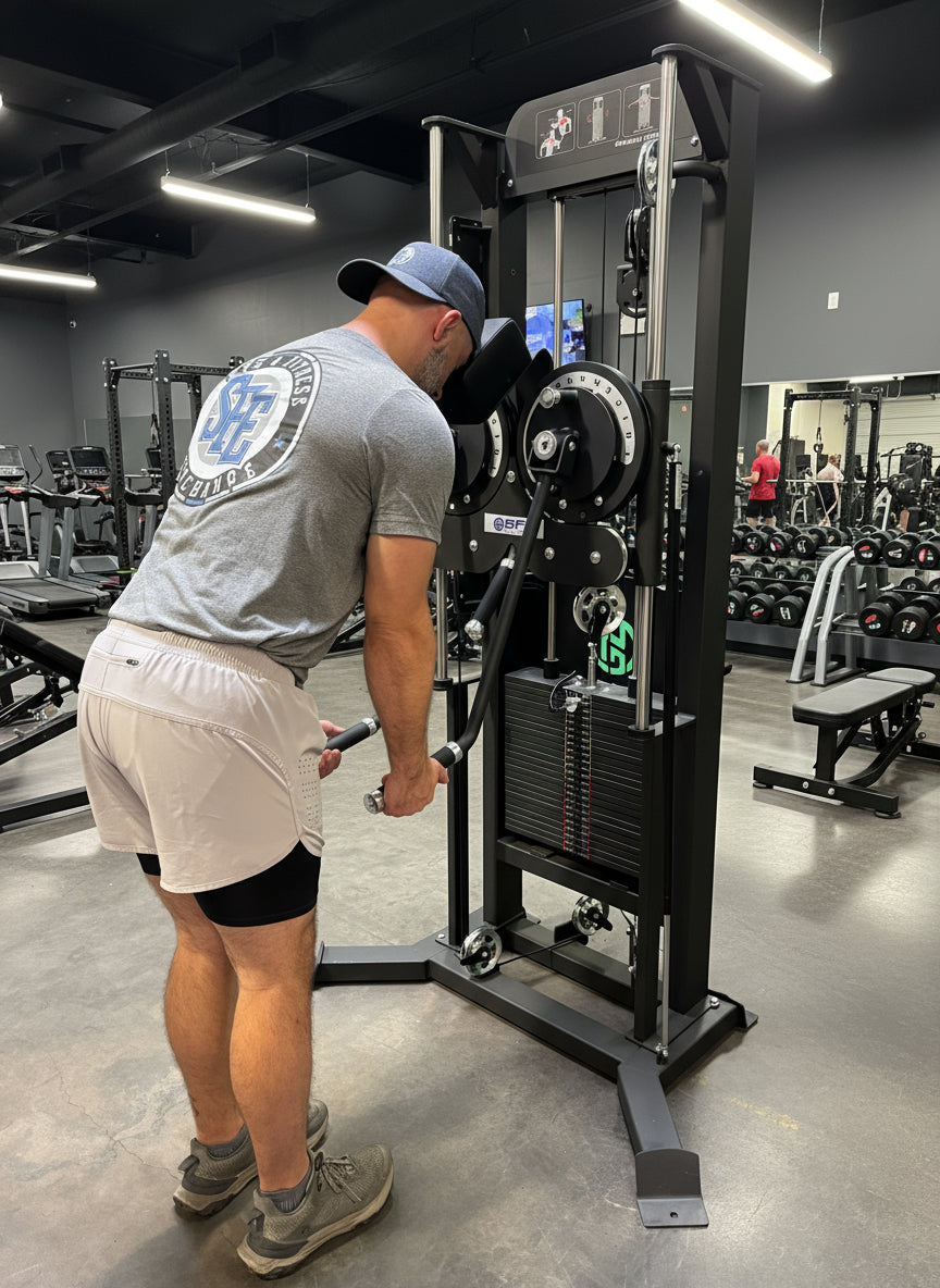 Selectorized Standing Multi-Flight Shoulder Raise w/ 250lb weight stack (New)