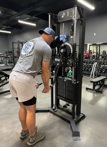 Selectorized Standing Multi-Flight Shoulder Raise w/ 250lb weight stack (New)