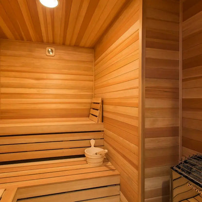 Carbon Smart Saunas - 5' x 5' x 8' - by Finnish Sauna Builders