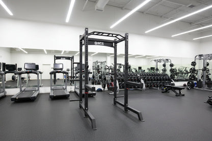 SFE Commercial Squat Rack w/ Safety Bars, J-Hooks & Weight Storage (New)