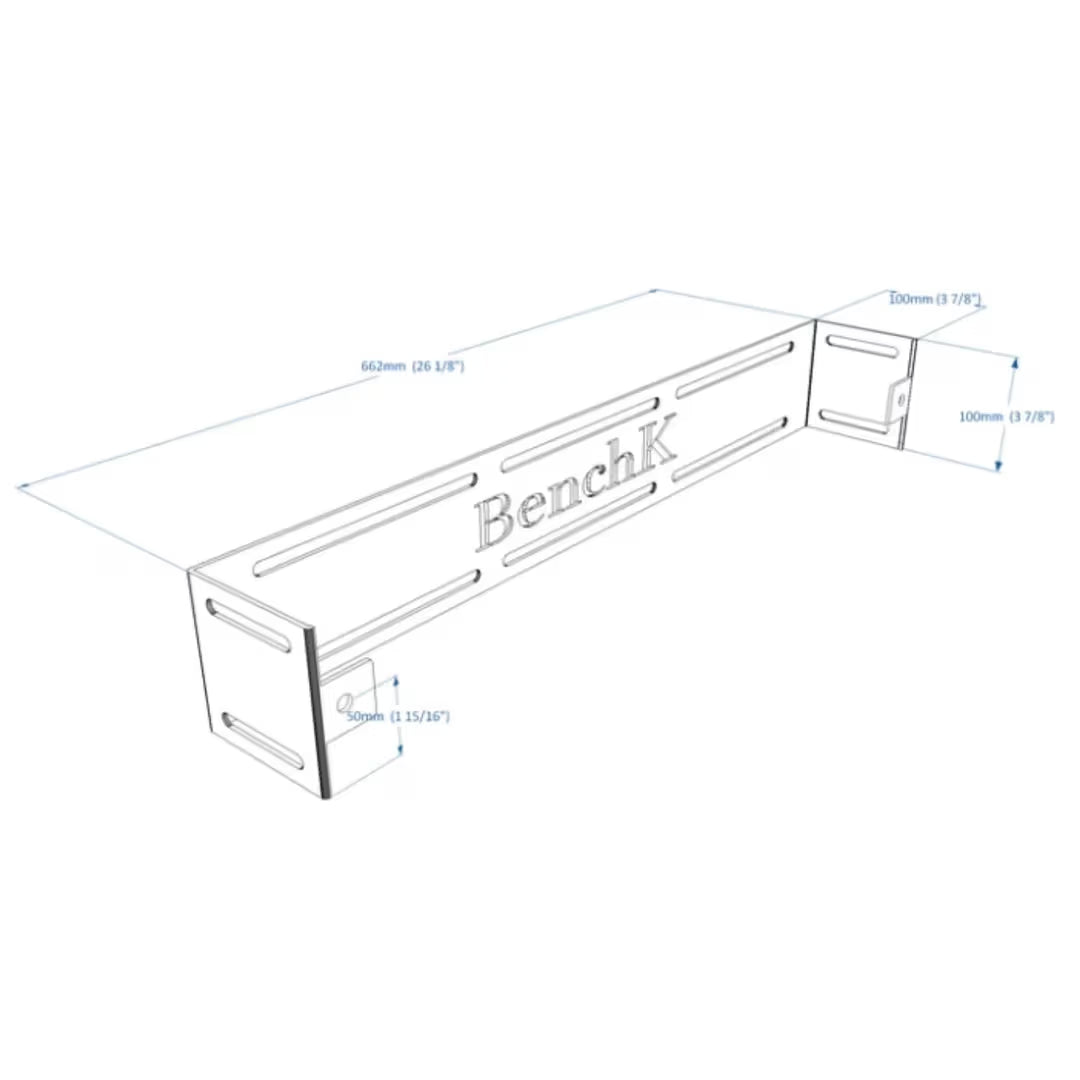 Wall holder BenchK WHW+S8 for BenchK 2,5,7 series wall bars