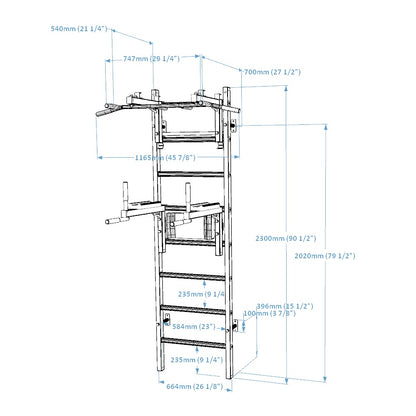 BenchK 232B wall bars