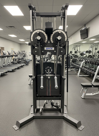 Selectorized Standing Multi-Flight Shoulder Raise w/ 250lb weight stack (New)