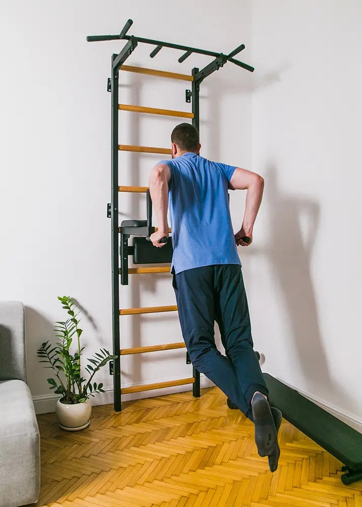 White Swedish ladder for home, room BenchK 722W - BenchK 722B/722W