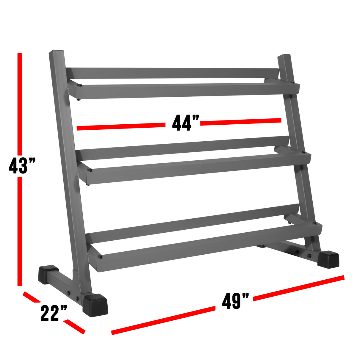 3-Tier Dumbbell Rack, Holds 10 Dumbbell Pairs