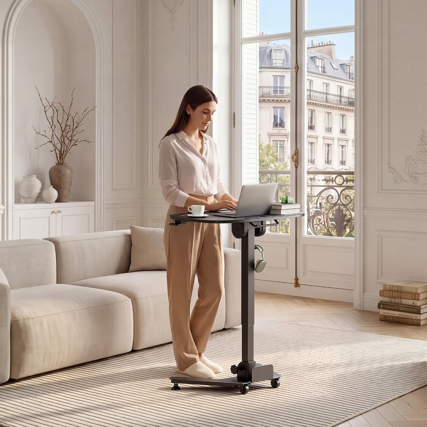 ETD5 Mobile Folding Pneumatic Standing Desk