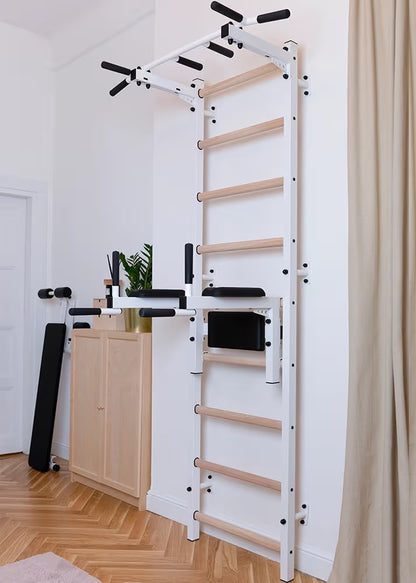 White Swedish ladder for home, room BenchK 722W - BenchK 722B/722W